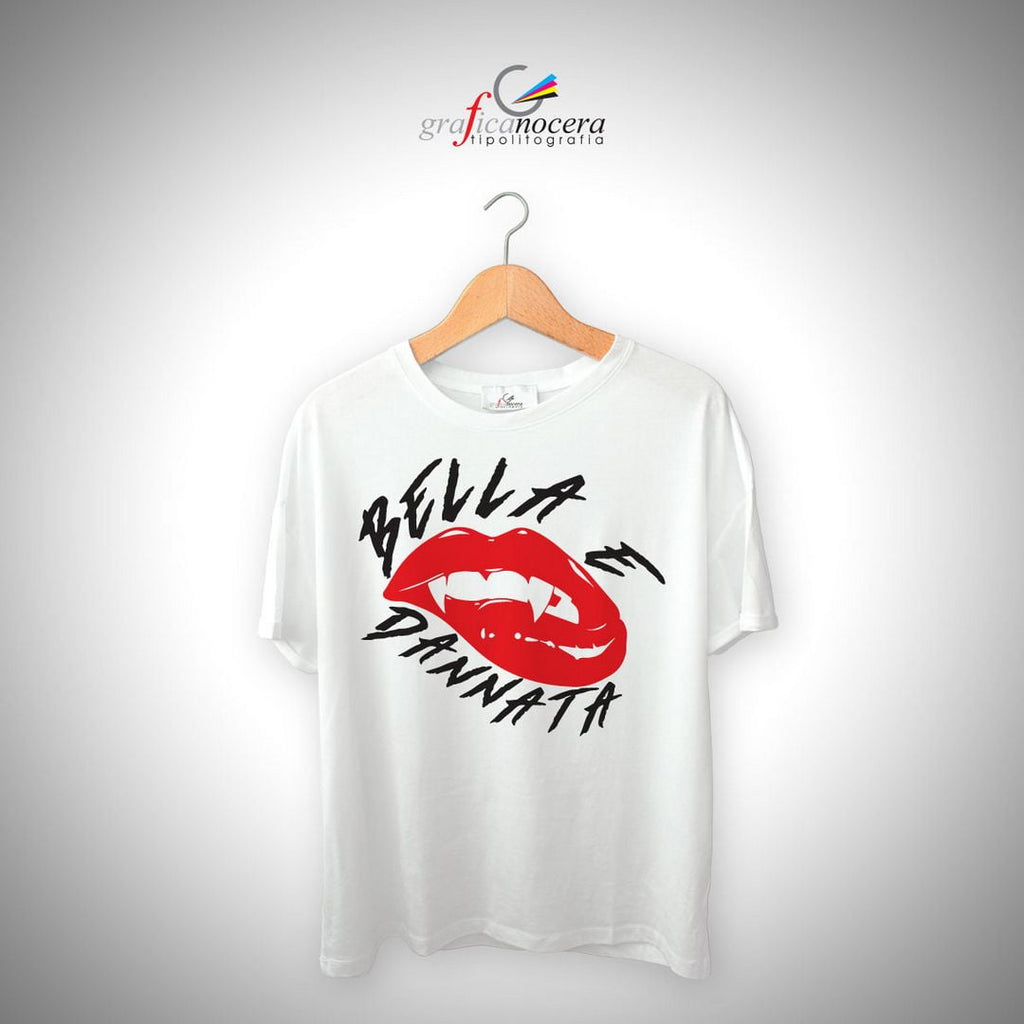 T-Shirt Halloween unisex Bella e Dannata regalo festa horror party festa streghe