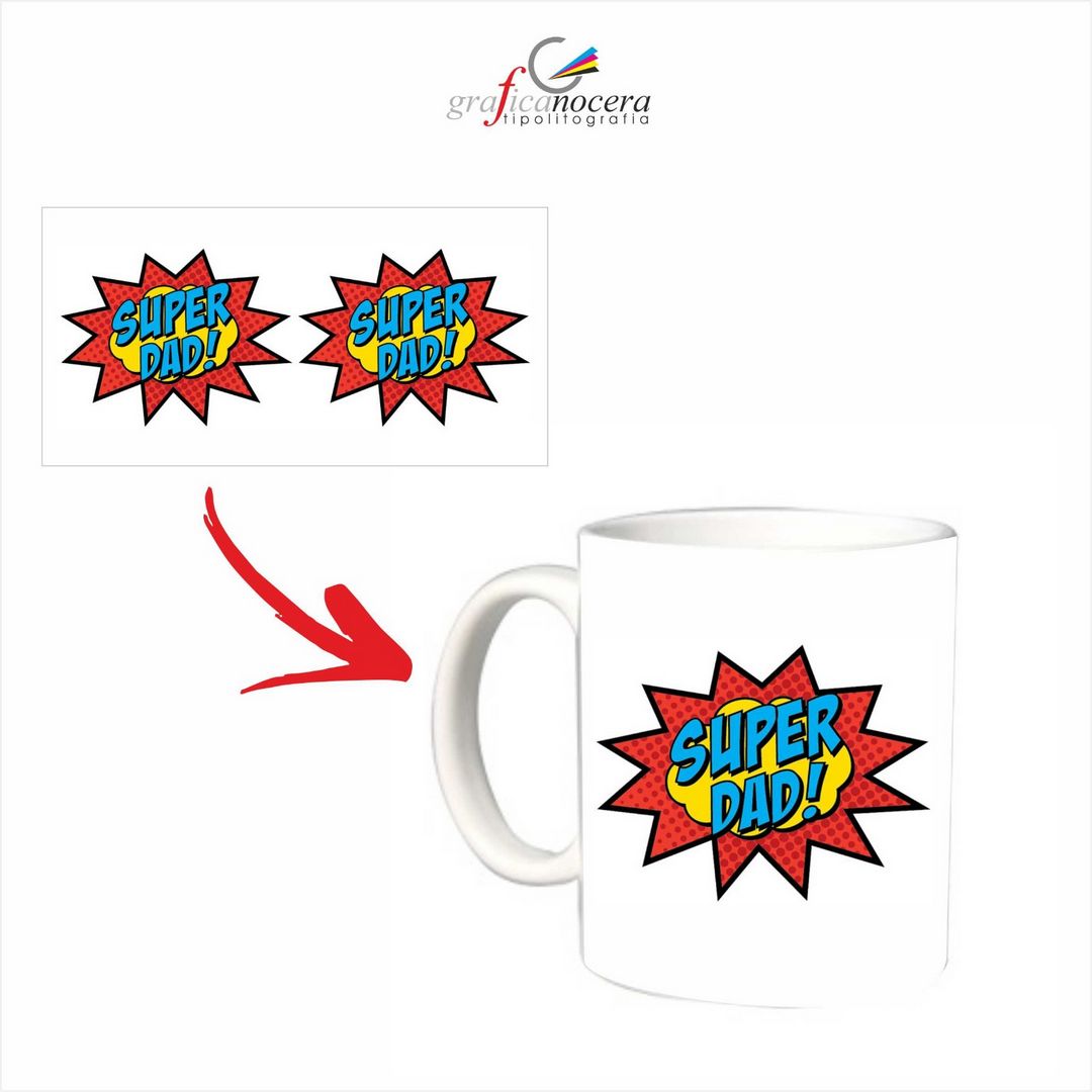 TAZZA "SUPER DAD"  idea regalo miglior papà dad cucina