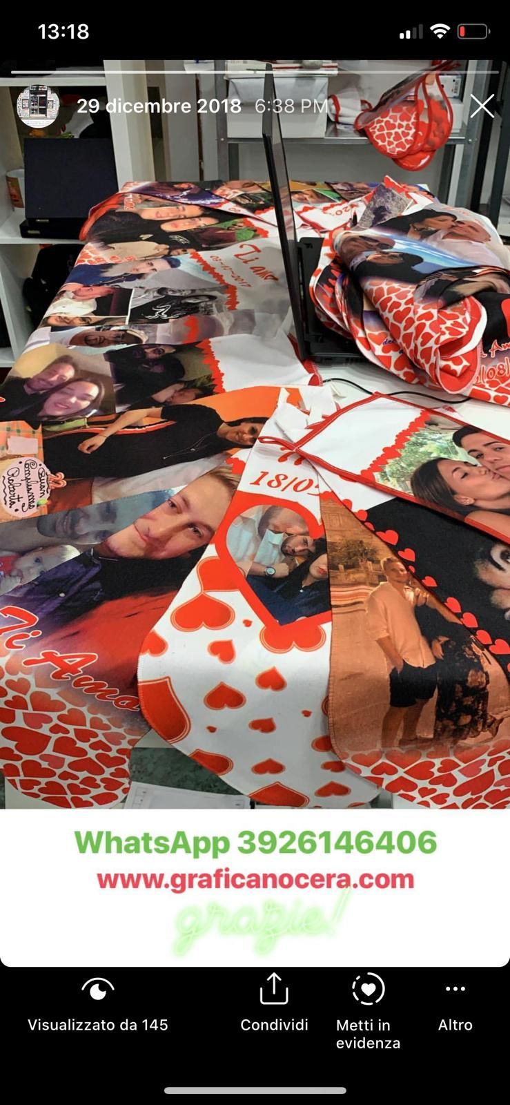 Calza per la Befana personalizzata con foto e/o frase 70cm