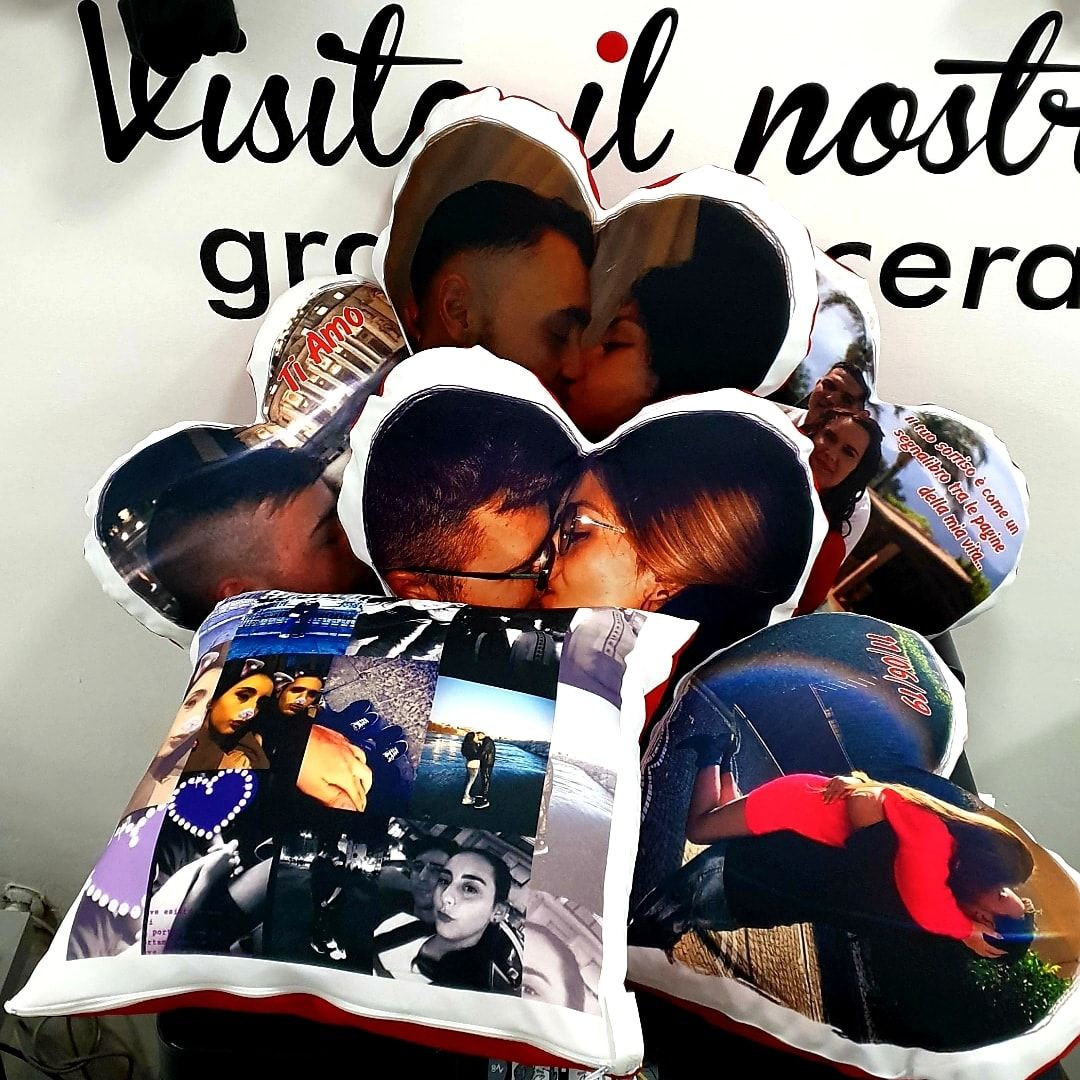 Cuscino Quadrato San Valentino con Foto Personalizzata