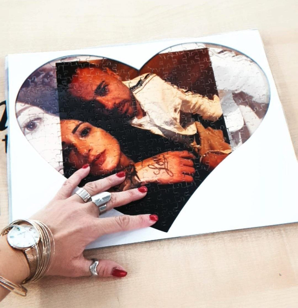 Puzzle a Forma di Cuore A3 Personalizzato con Foto idea regalo