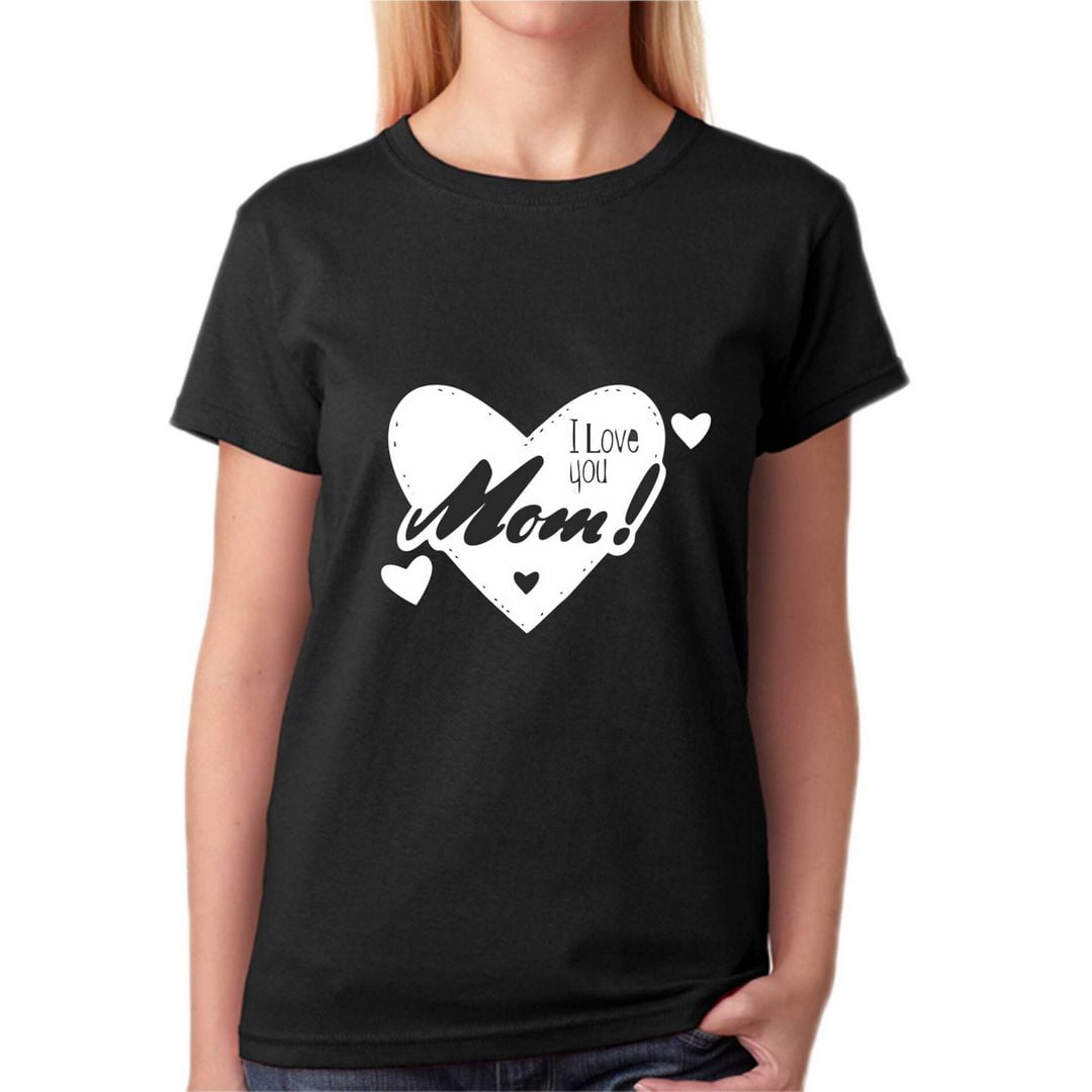 T-shirt I LOVE YOU MOM idea regalo Festa della Mamma