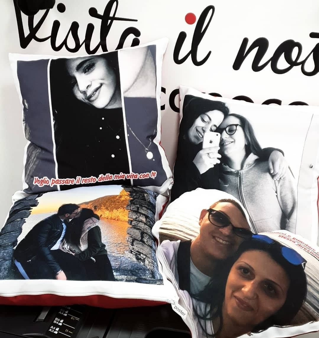 Cuscino Quadrato con Foto Personalizzata Fronte Retro idea regalo
