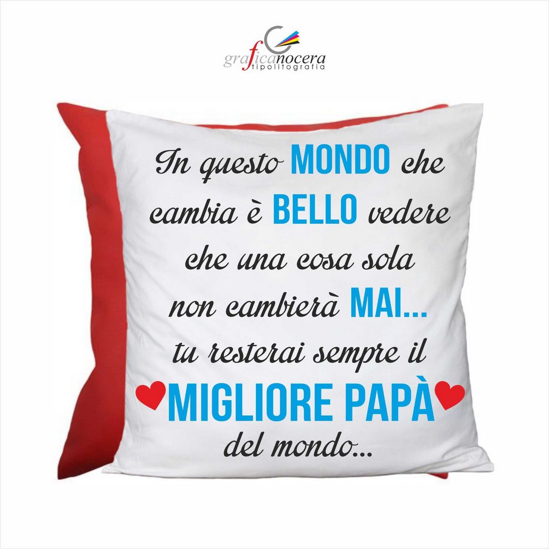 Cuscino quadrato "MIGLIORE PAPA" idea regalo