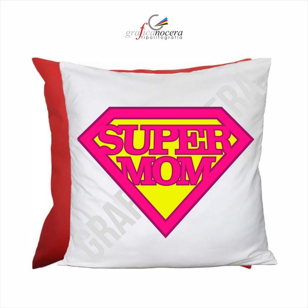 Cuscino quadrato SUPER MOM Festa della Mamma super mamma