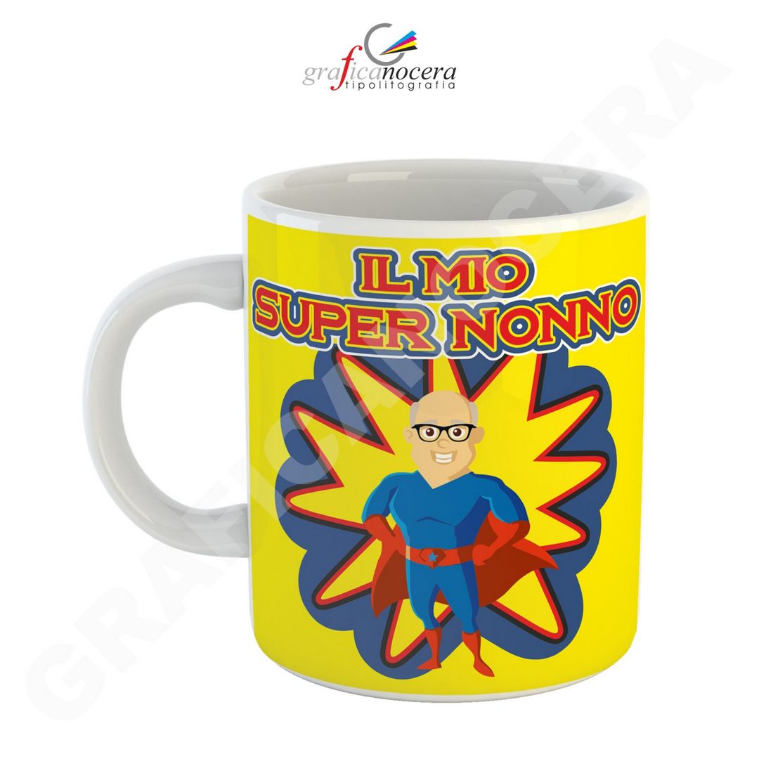 FESTA DEI NONNI Tazza Il Mio Super Nonno lavabile alta qualità idea regalo