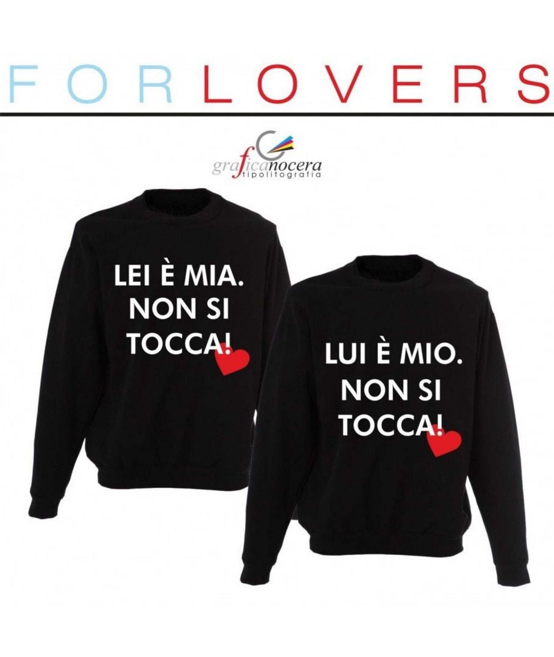 Coppia felpe Lui è mia / Lei è mia