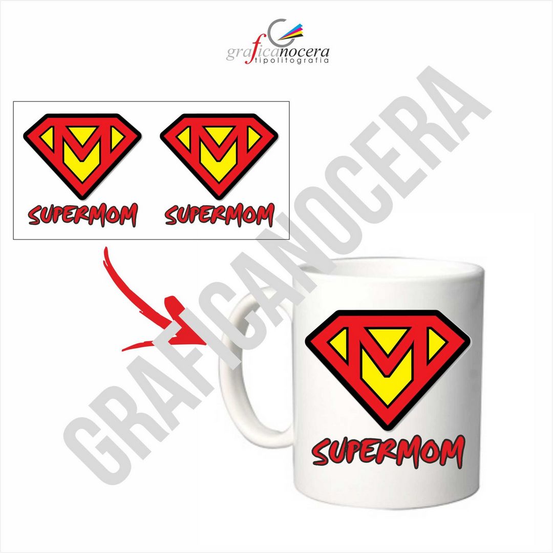 Tazza SUPER MOM Festa della Mamma idea regalo