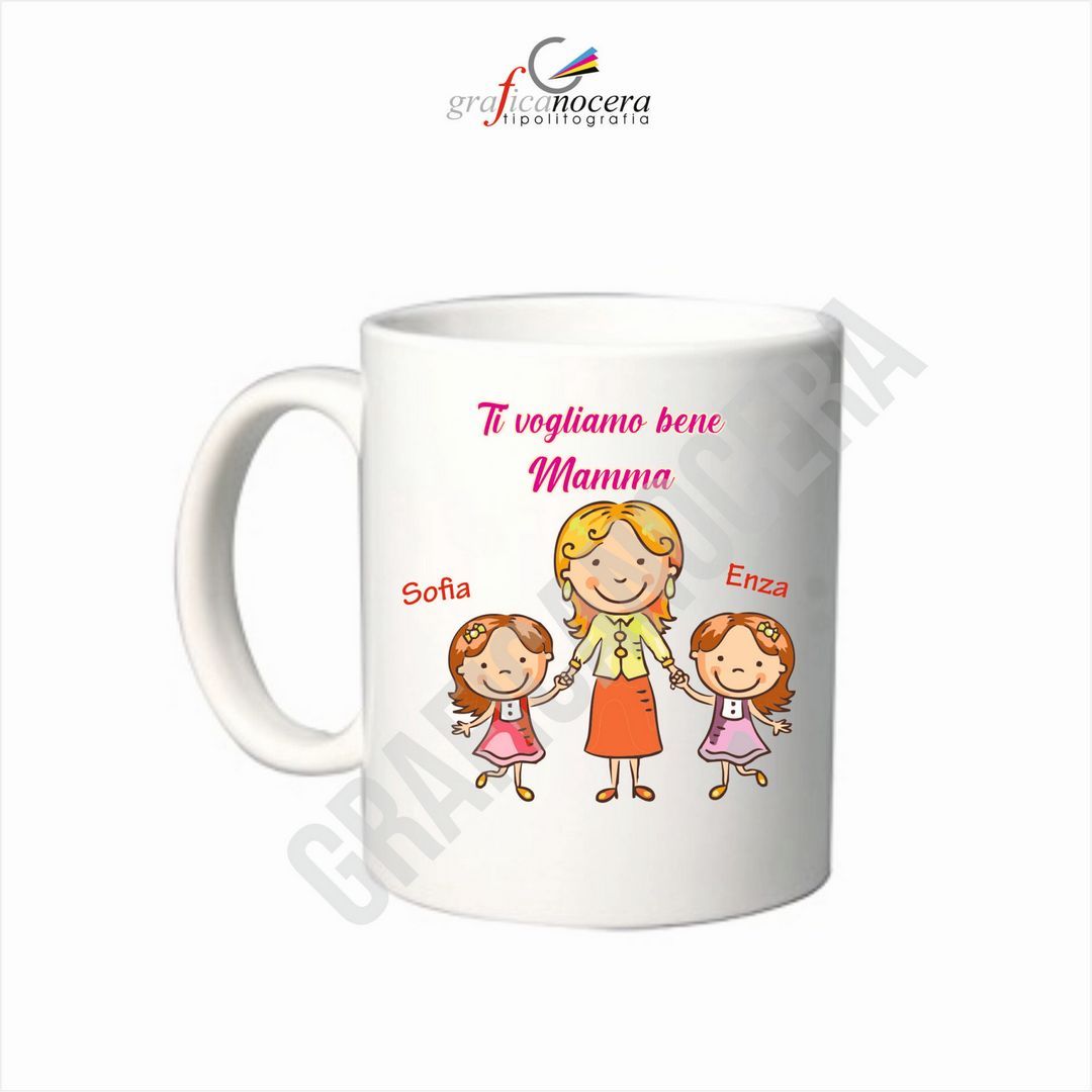 Tazza Festa della Mamma con NOMI PERSONALIZZATI idea regalo