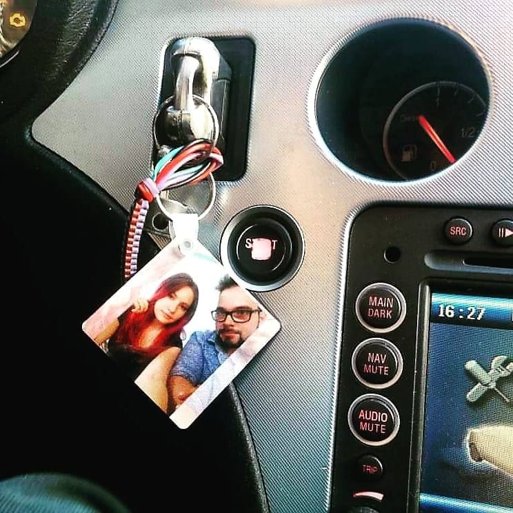 Portachiavi Quadrato con Foto Personalizzata
