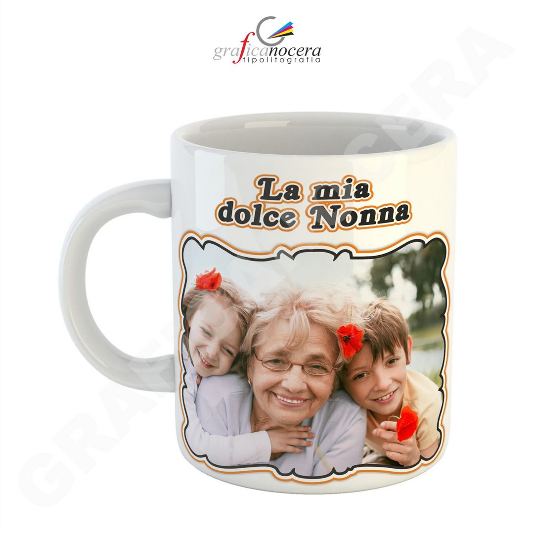 FESTA DEI NONNI Tazza con Foto Personalizzata la Mia Dolce Nonna lavabile alta qualità idea regalo