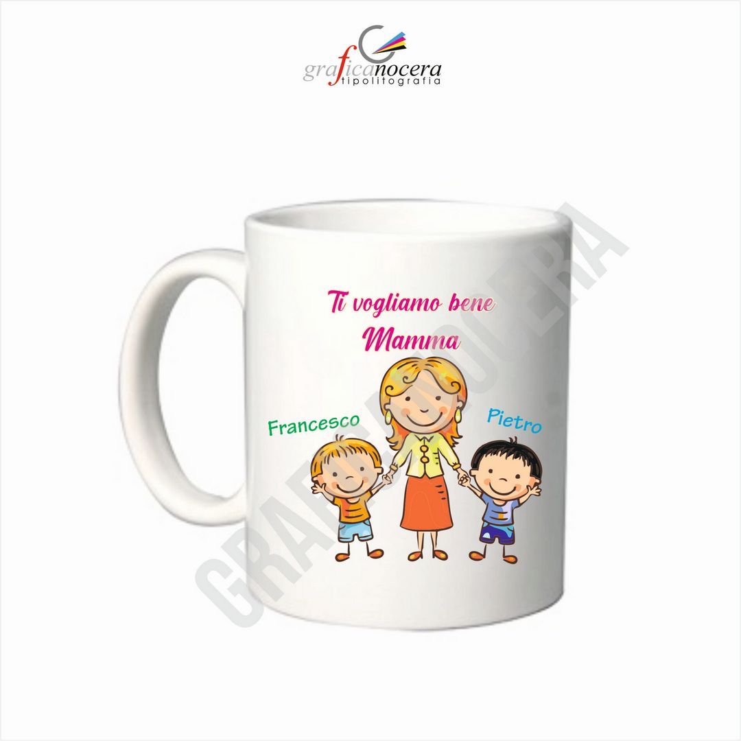 Tazza Festa della Mamma con NOMI PERSONALIZZATI idea regalo