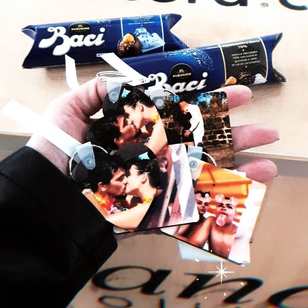 Portachiavi a Forma di Cuore con Foto Personalizzata