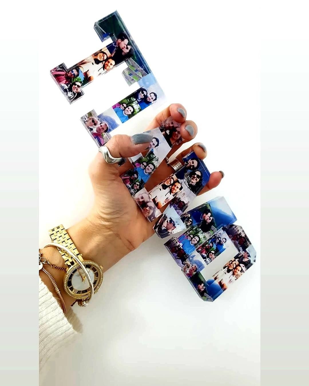Scritta Ti Amo in plexiglass con le tue FOTO