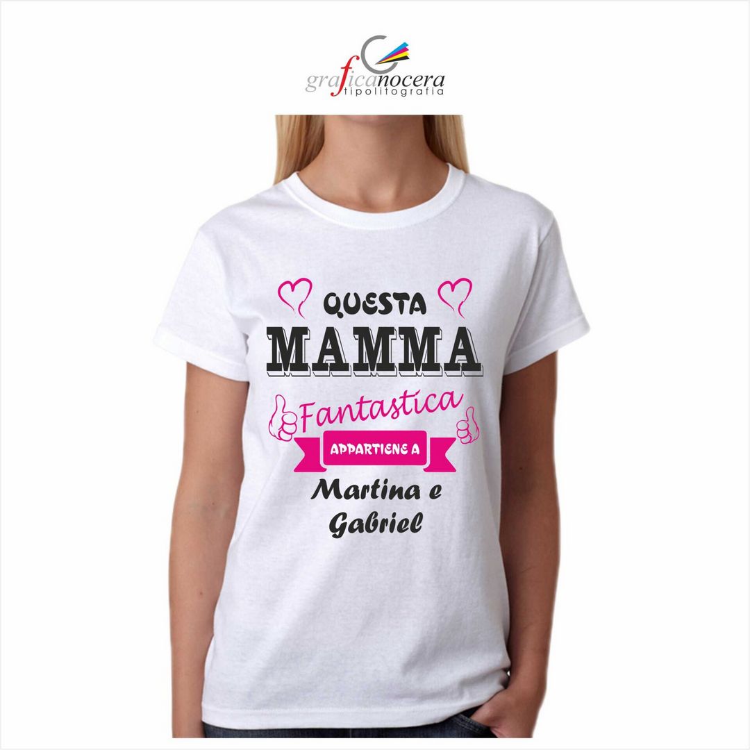 T-shirt Questa Mamma appartiene a... idea regalo Festa della Mamma