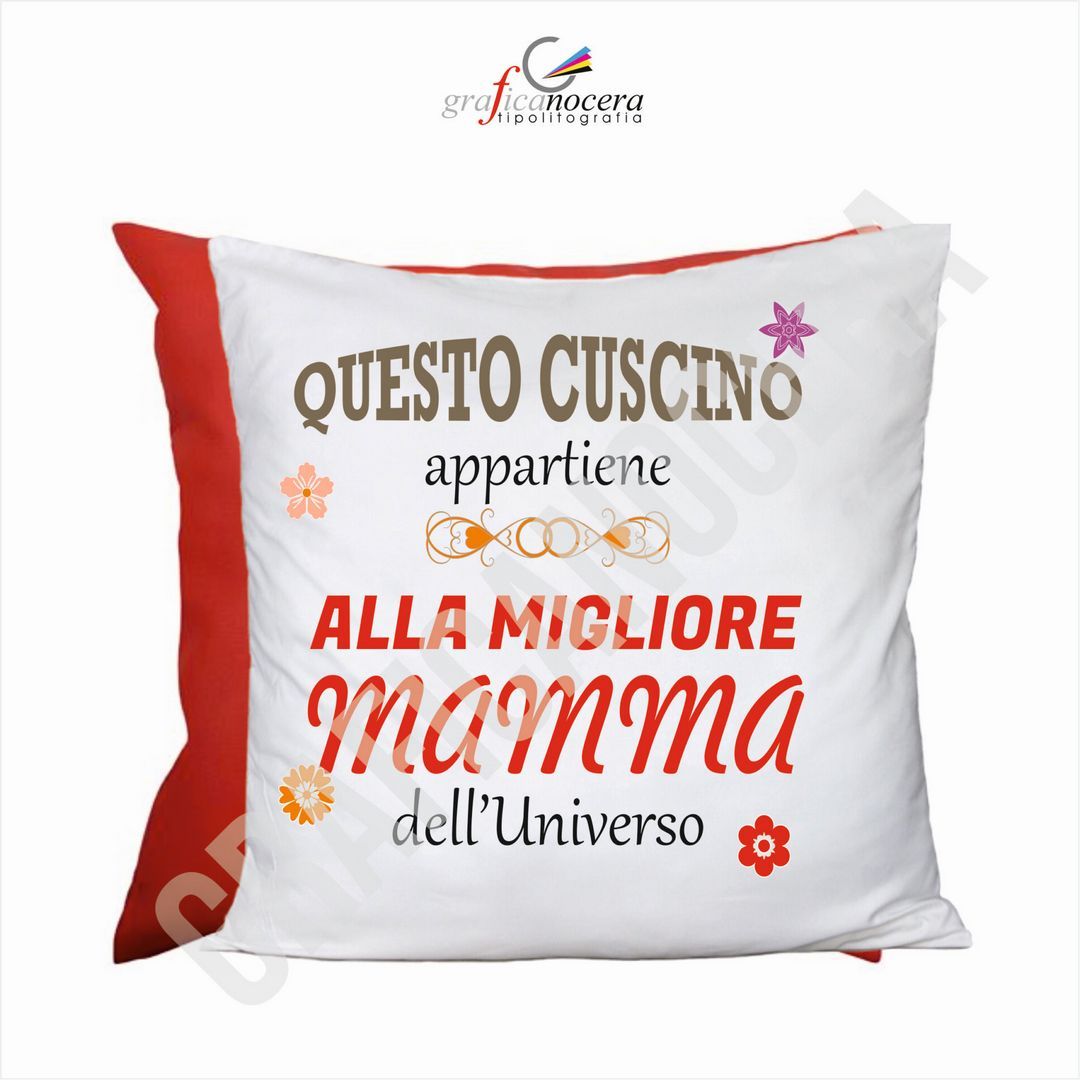 Cuscino Quadrato Festa della Mamma Migliore Mamma dell'Universo idea regalo