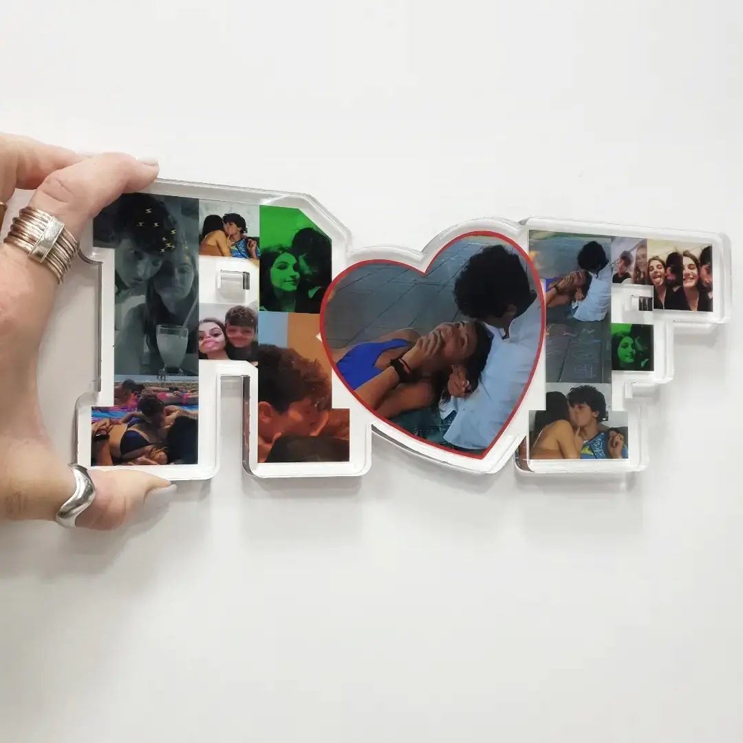 Plexiglass personalizzato con FOTO e INIZIALI