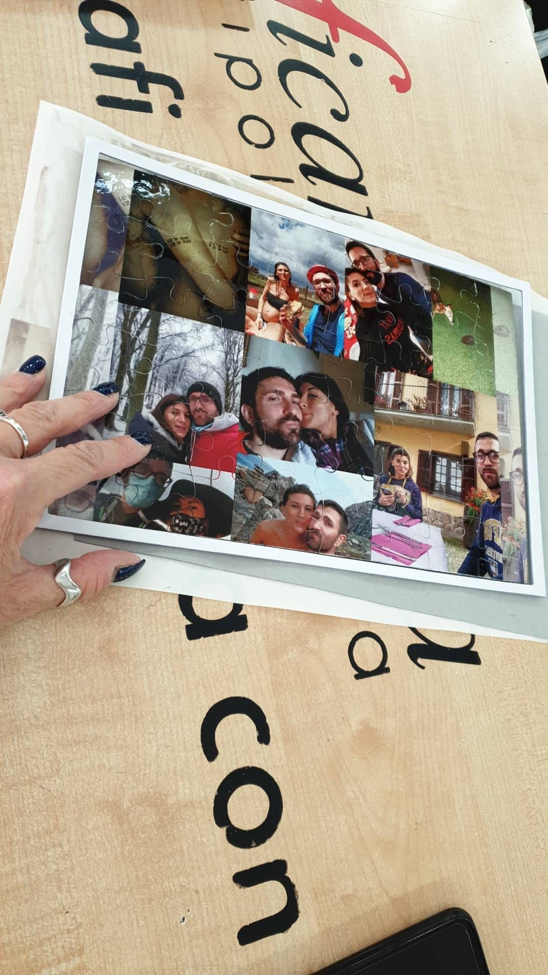 Puzzle A4 20 cm x 30 cm CON FOTO PERSONALIZZATA fidanzati coppia amore idea regalo