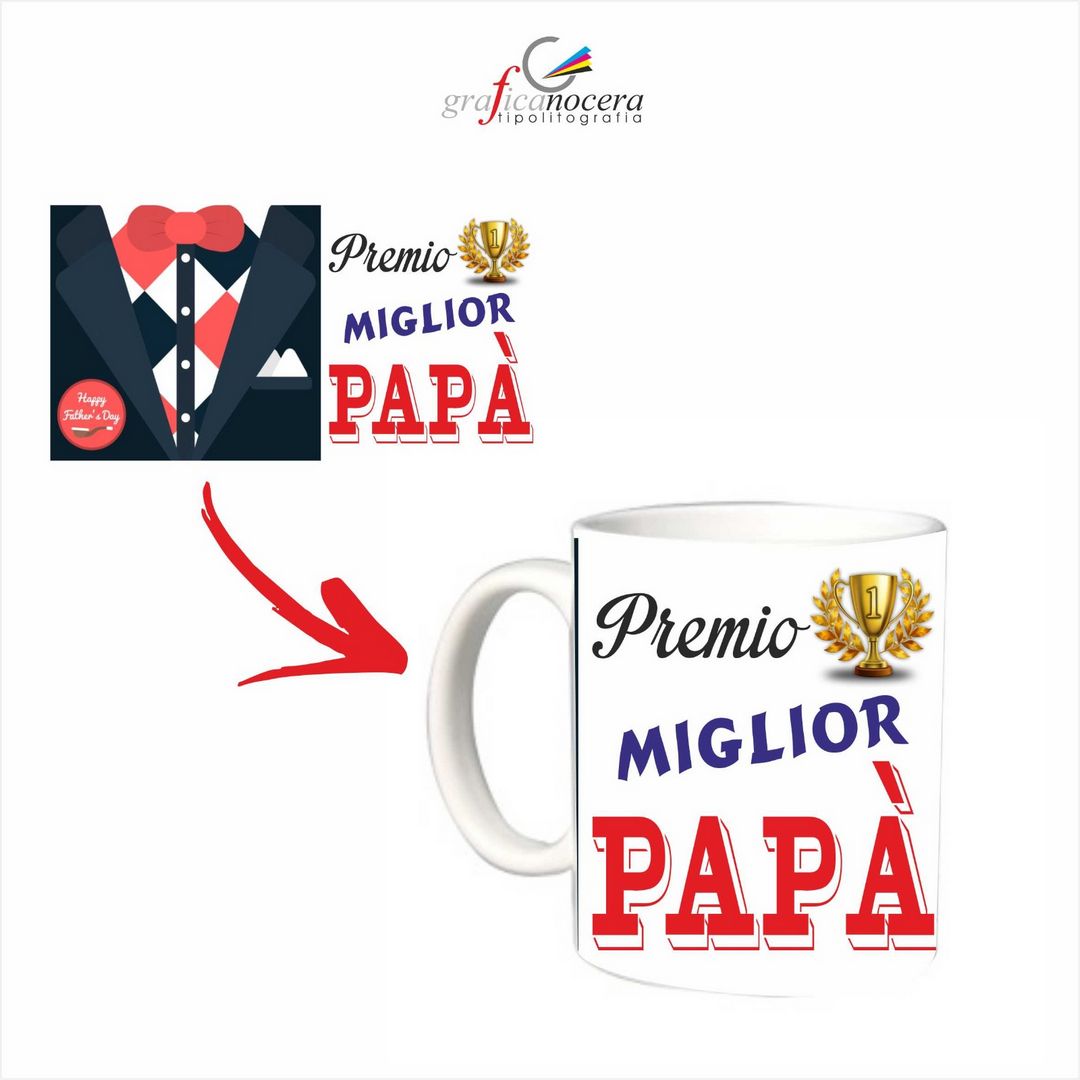 TAZZA "PREMIO MIGLIOR PAPA"  idea regalo miglior papà dad cucina