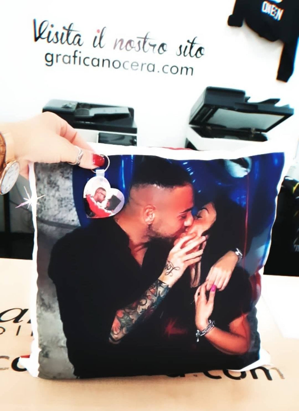 Cuscino Quadrato 40cm X 40cm con Foto Personalizzata