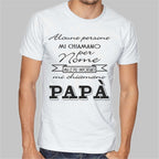 Maglia tshirt FESTA DEL PAPA' bianca/nera idea regalo papà o nome