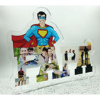 Scritta PAPA' in plexiglass 30cm con le tue FOTO e il SUPER DAD