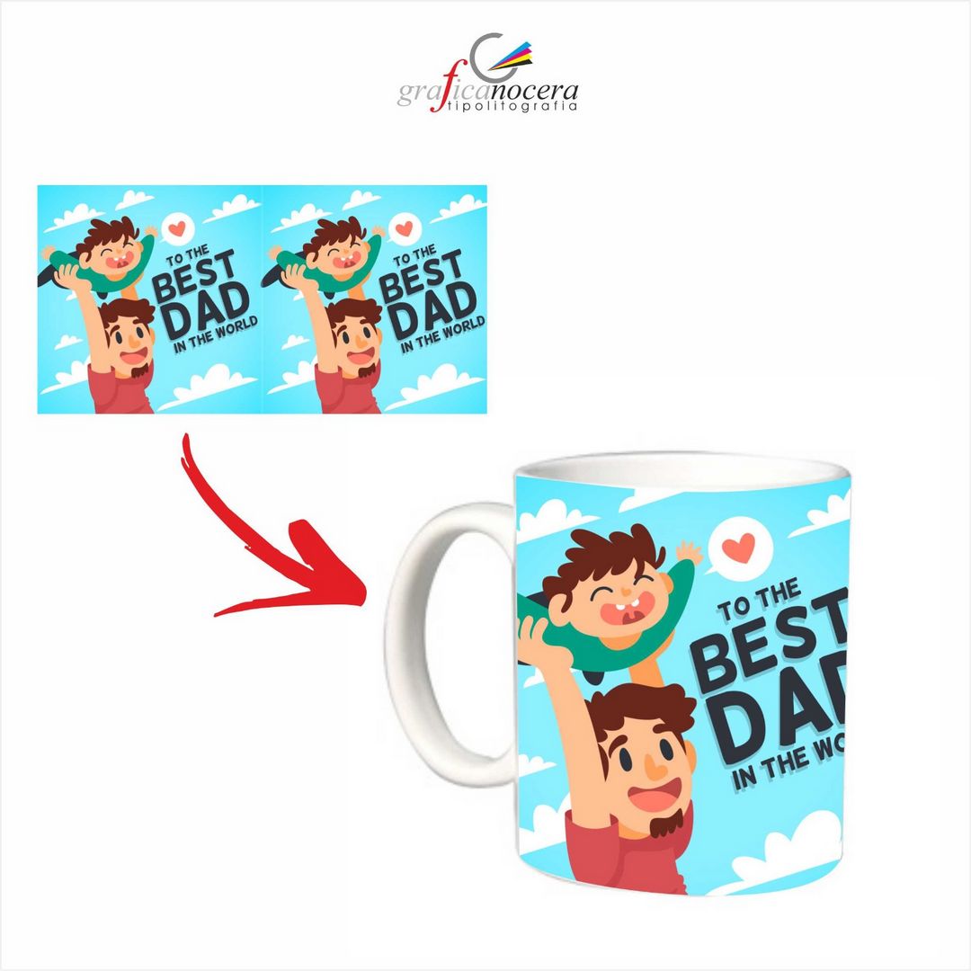 TAZZA "TO THE BEST DAD IN THE WORLD" idea regalo cucina