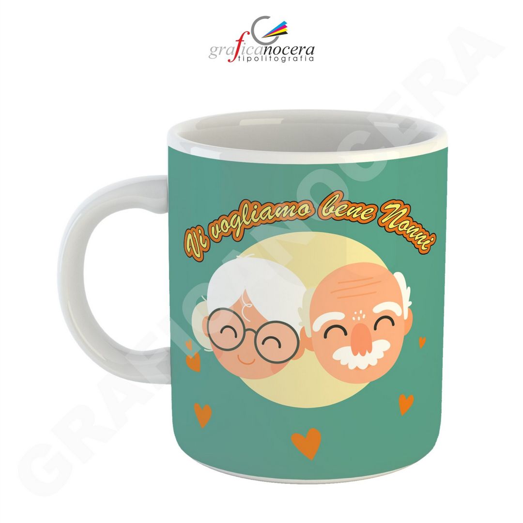 FESTA DEI NONNI Tazza Vi Vogliamo Bene Nonni lavabile alta qualità idea regalo