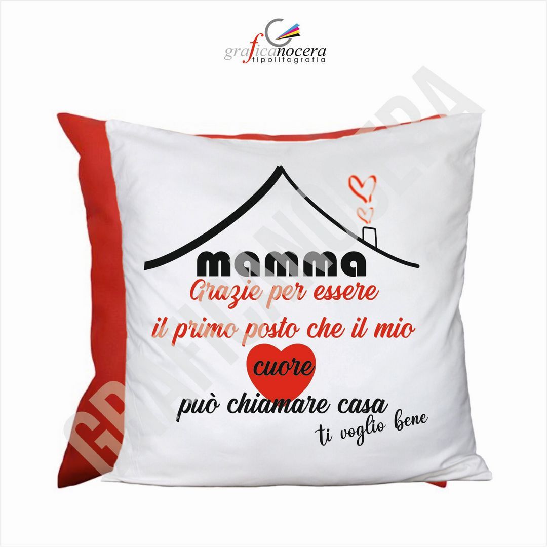 Cuscino Quadrato Festa della Mamma sei nel Mio Cuore idea regalo