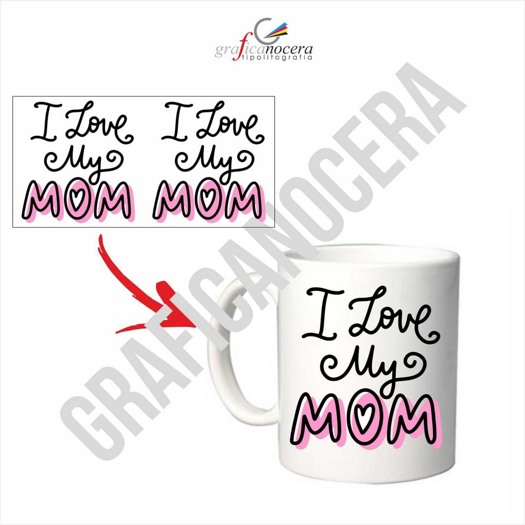 Tazza I LOVE MY MOM Festa della Mamma idea regalo