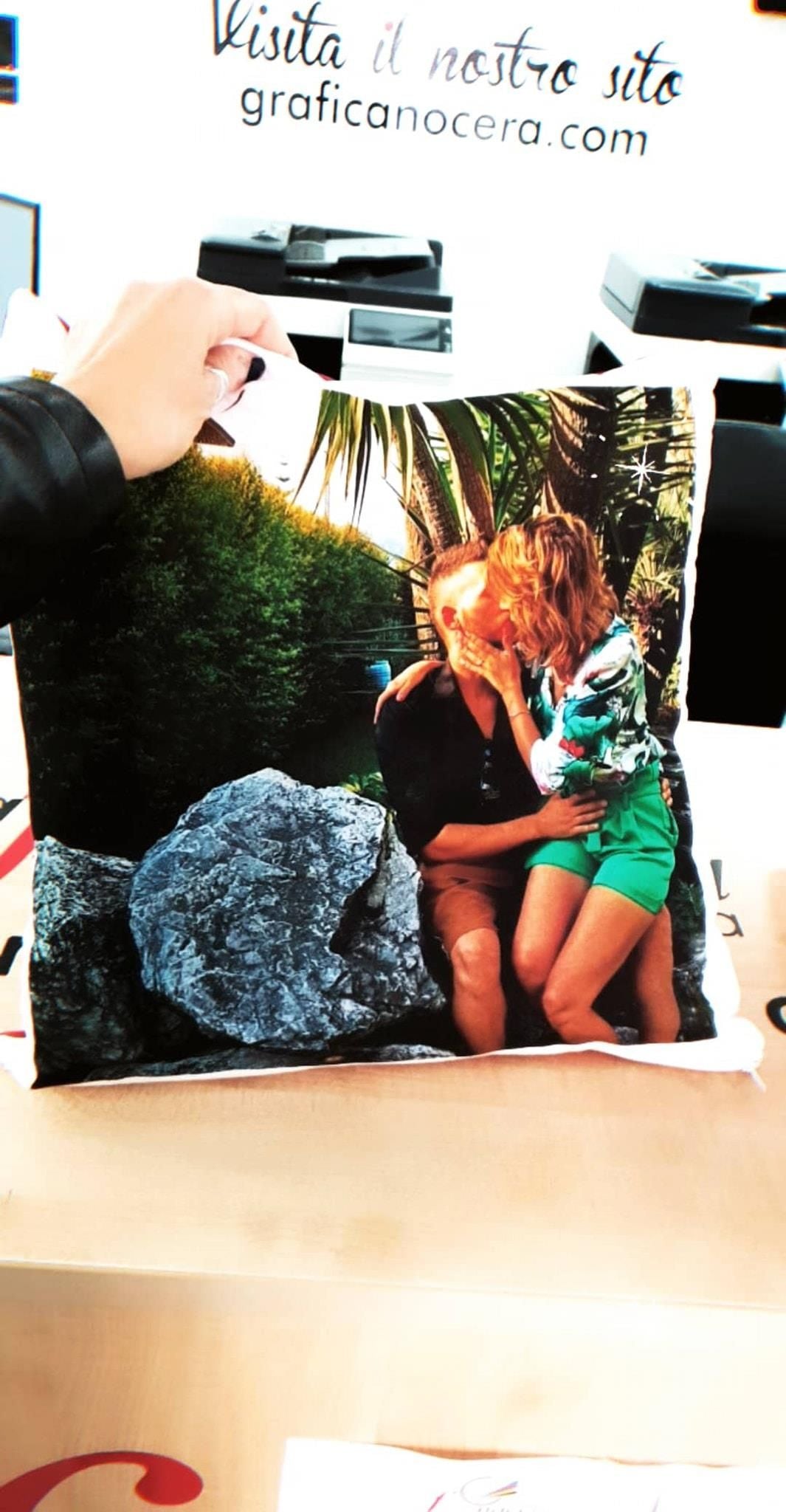 Cuscino Quadrato 40cm X 40cm con Foto Personalizzata