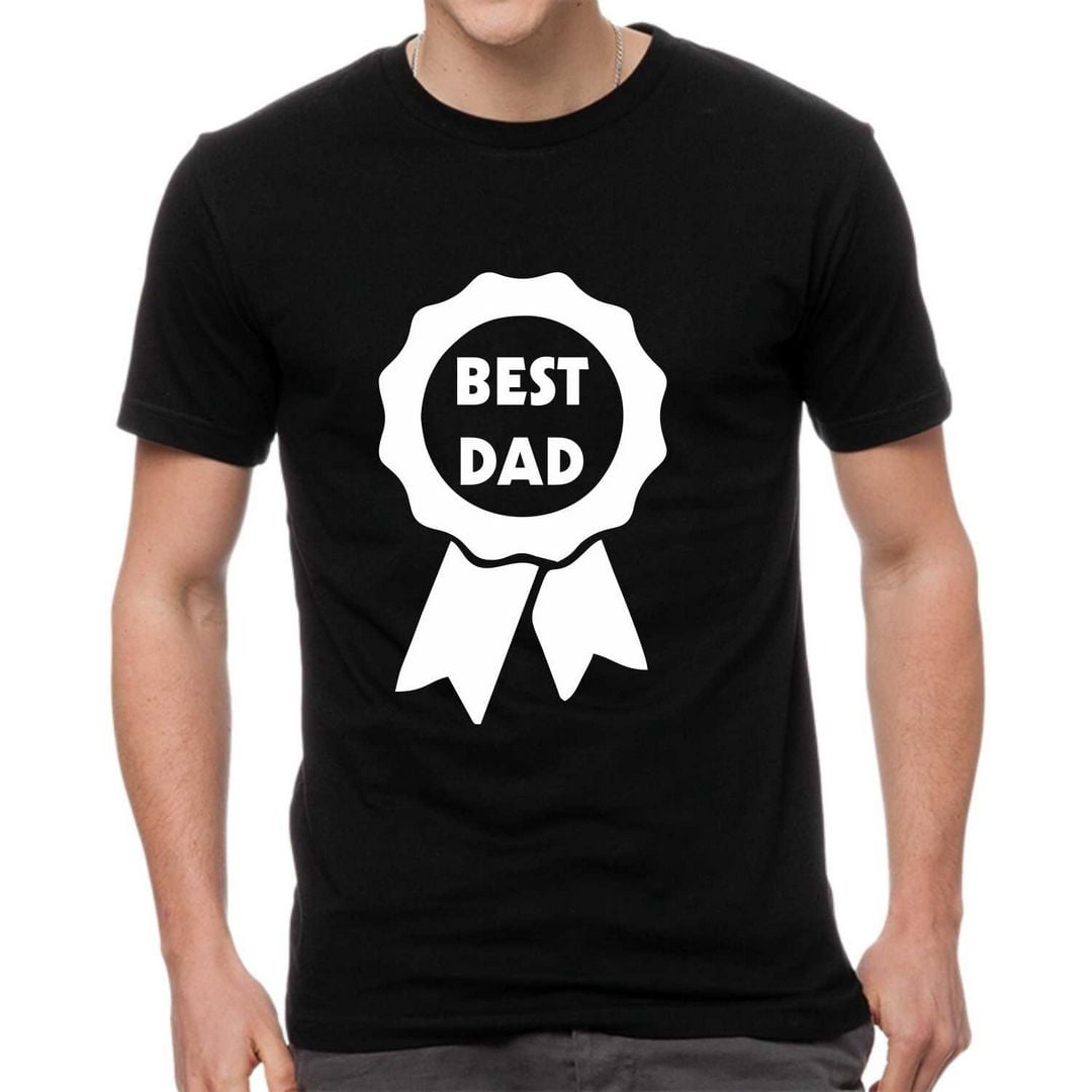 Maglia "BEST DAD" tshirt FESTA DEL PAPA' bianca/nera idea regalo