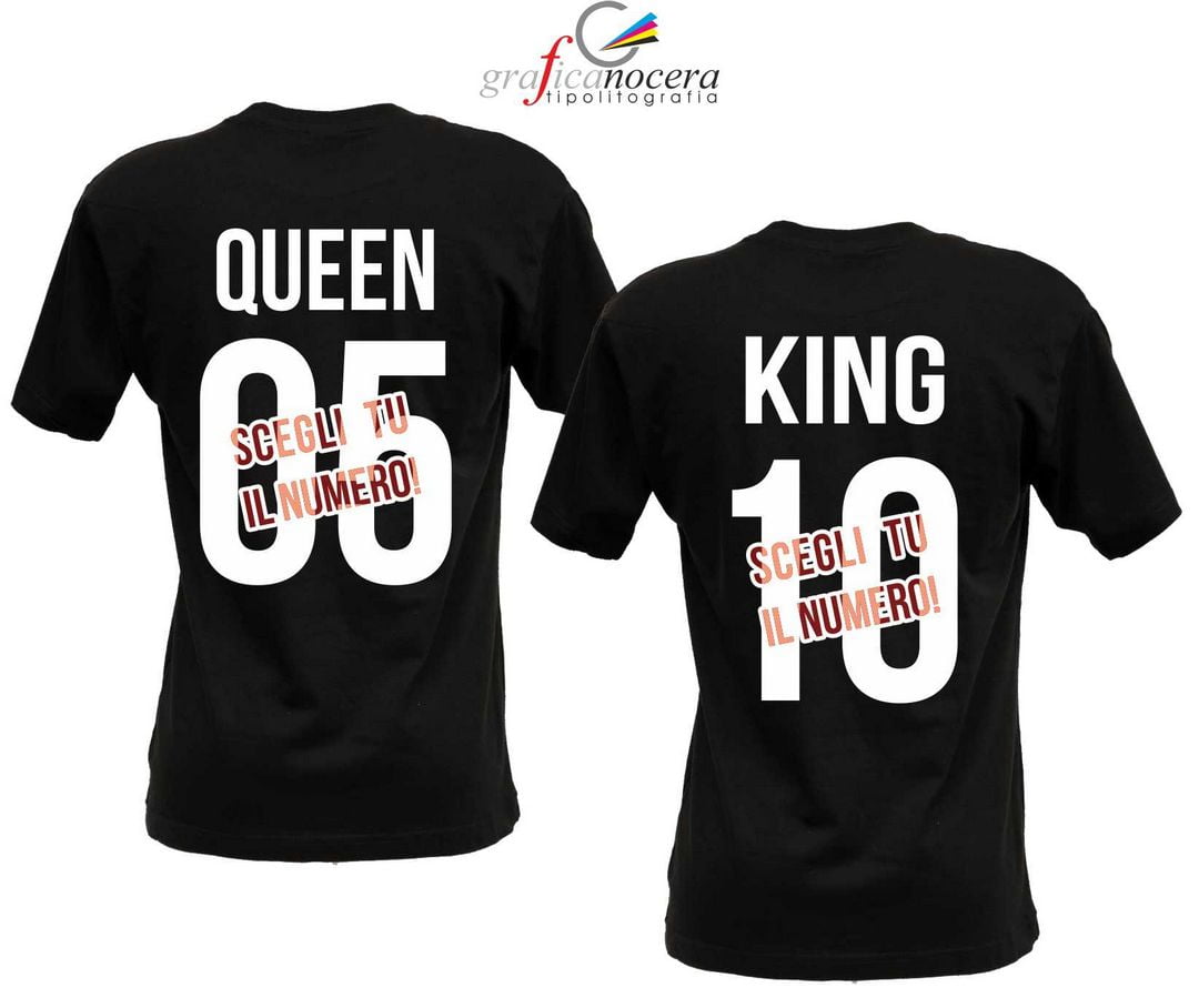 Coppia Shirt King/Queen con numero a scelta