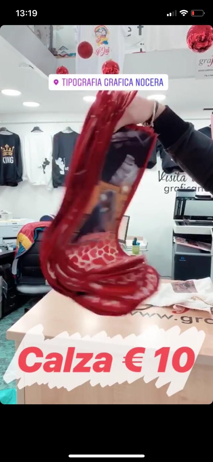 Calza per la Befana personalizzata con foto e/o frase 50cm