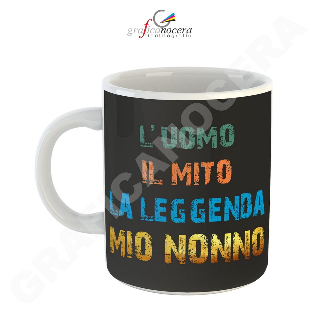 FESTA DEI NONNI Tazza L'uomo, Il Mito, La Leggenda, Mio Nonno lavabile alta qualità idea regalo