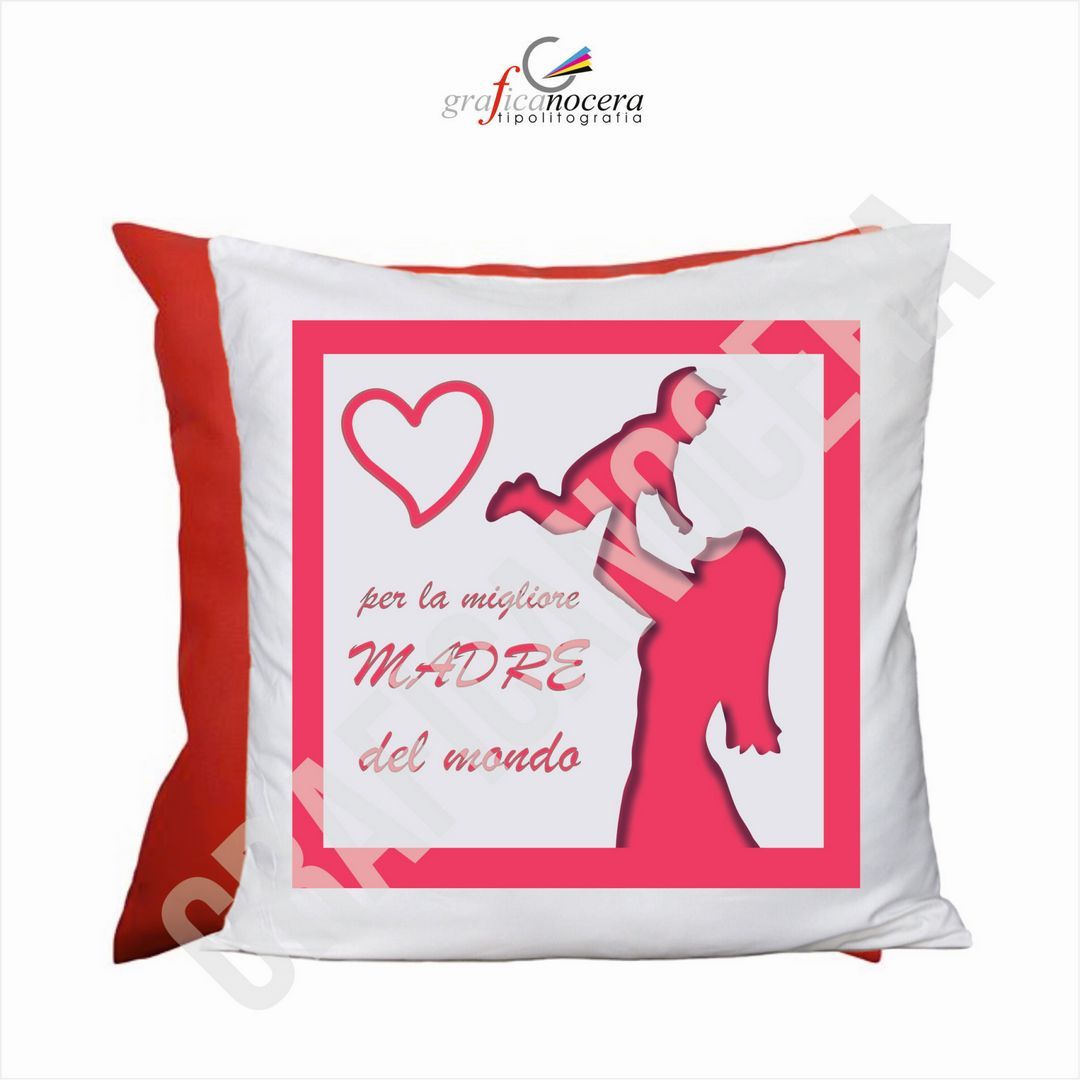 Cuscino Quadrato Festa della Mamma Migliore al Mondo idea regalo