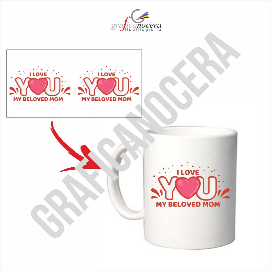 Tazza I LOVE YOU Festa della Mamma idea regalo
