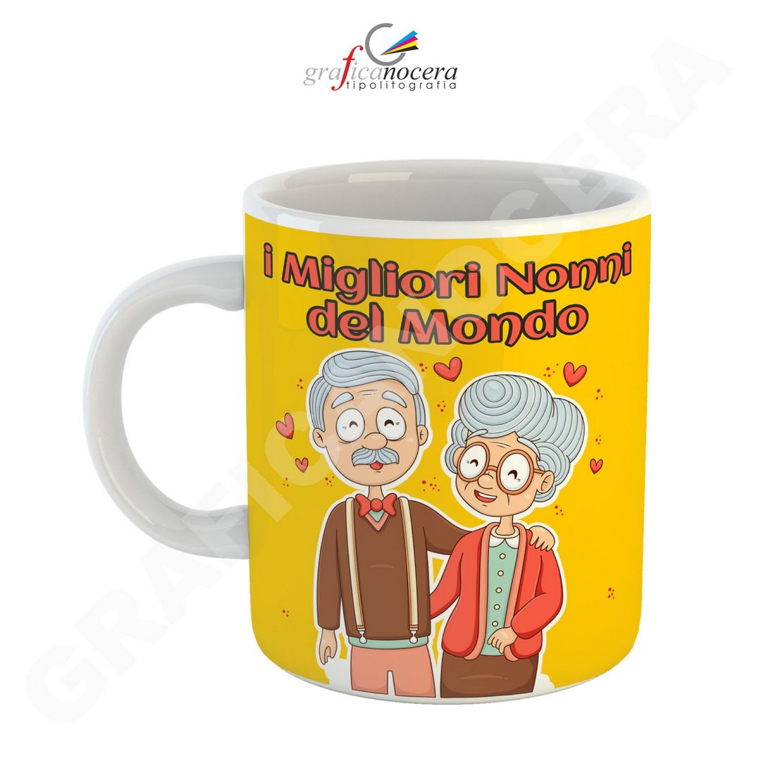 FESTA DEI NONNI Tazza i Migliori Nonni del Mondo lavabile alta qualità idea regalo