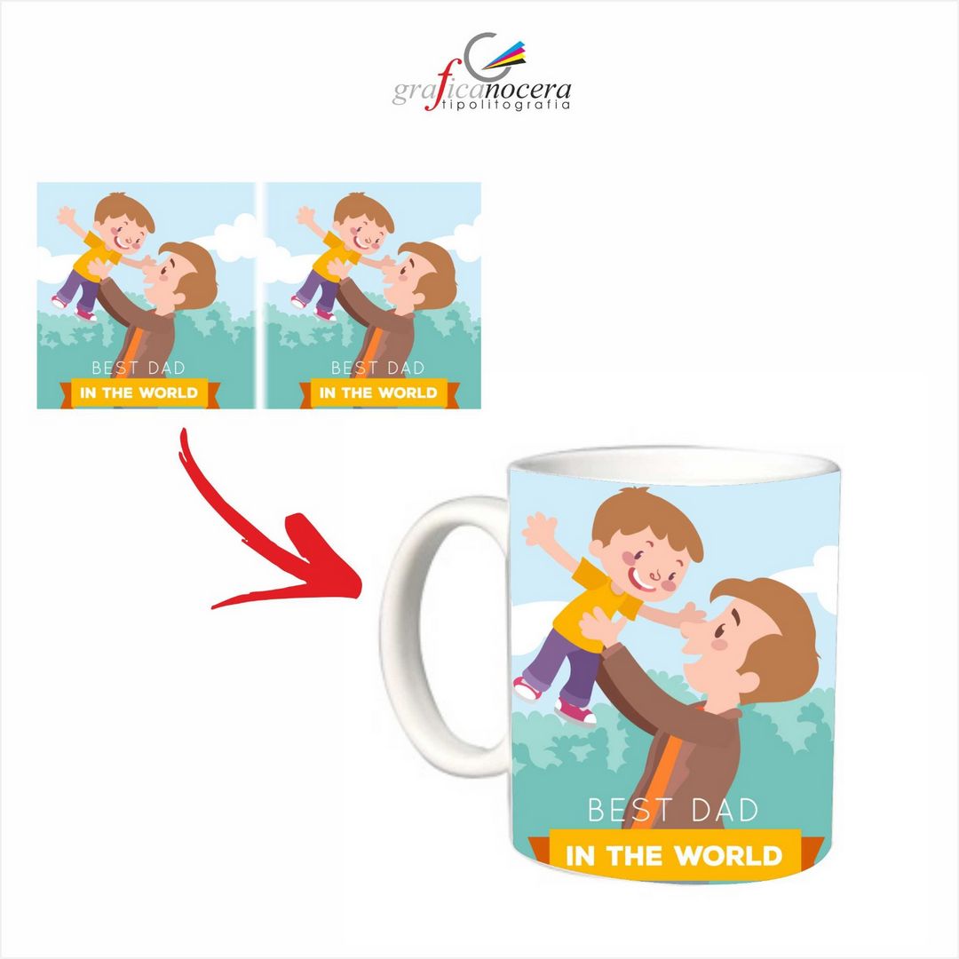 TAZZA "BEST DAD IN THE WORLD" idea regalo cucina