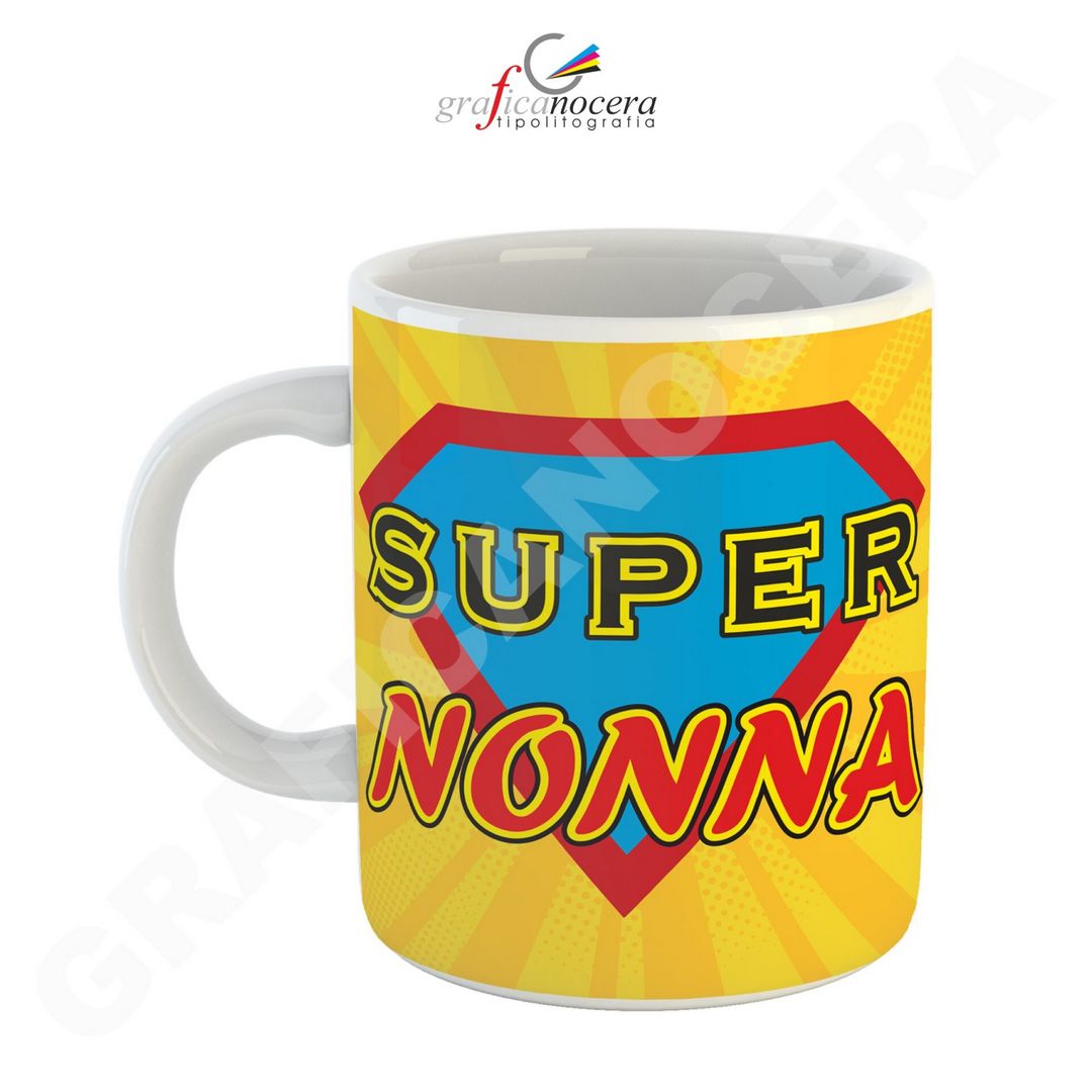 FESTA DEI NONNI Tazza Super Nonna lavabile alta qualità idea regalo