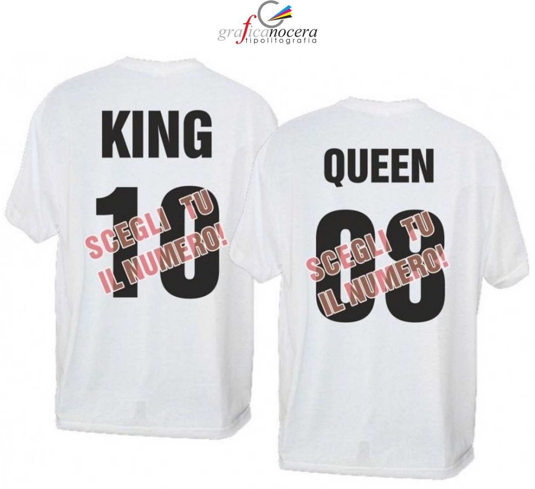 Coppia Shirt King/Queen con numero a scelta