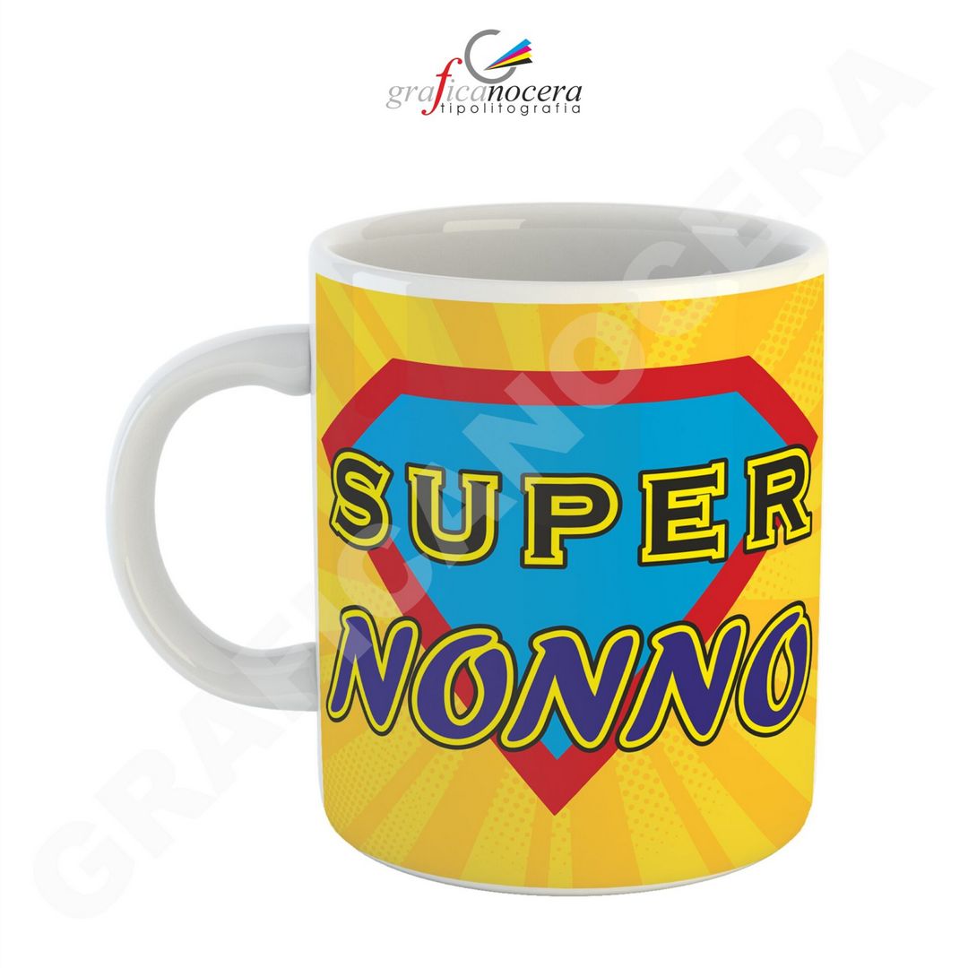 FESTA DEI NONNI Tazza Super Nonno lavabile alta qualità idea regalo