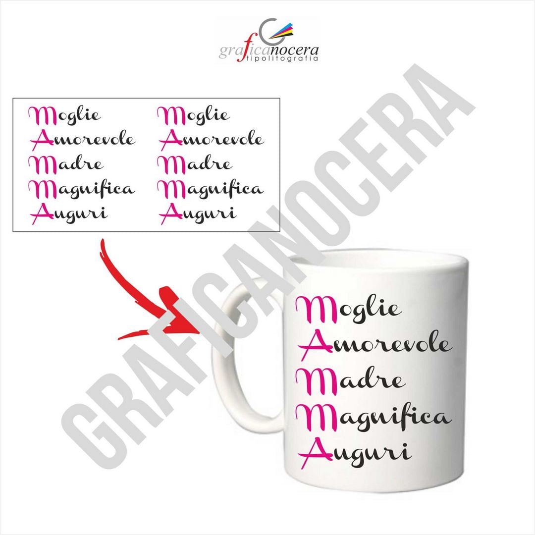 Tazza Moglie Amorevole Madre Magnifica Auguri Festa della Mamma idea regalo