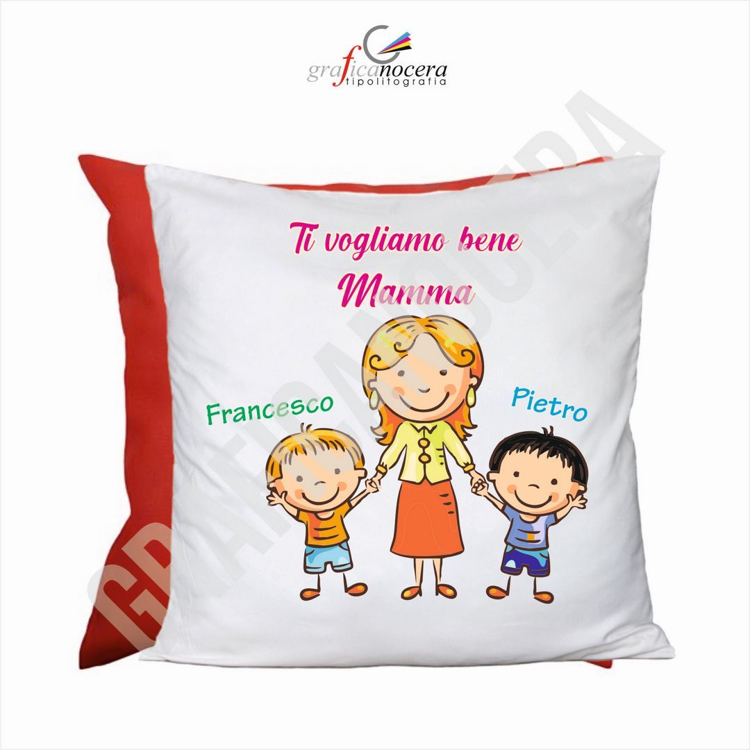 Cuscino Quadrato Festa della Mamma con NOME PERSONALIZZATO idea regalo