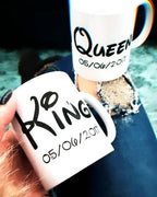 Coppia tazze King/Queen personalizzate con data