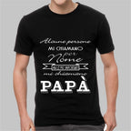 Maglia tshirt FESTA DEL PAPA' bianca/nera idea regalo papà o nome