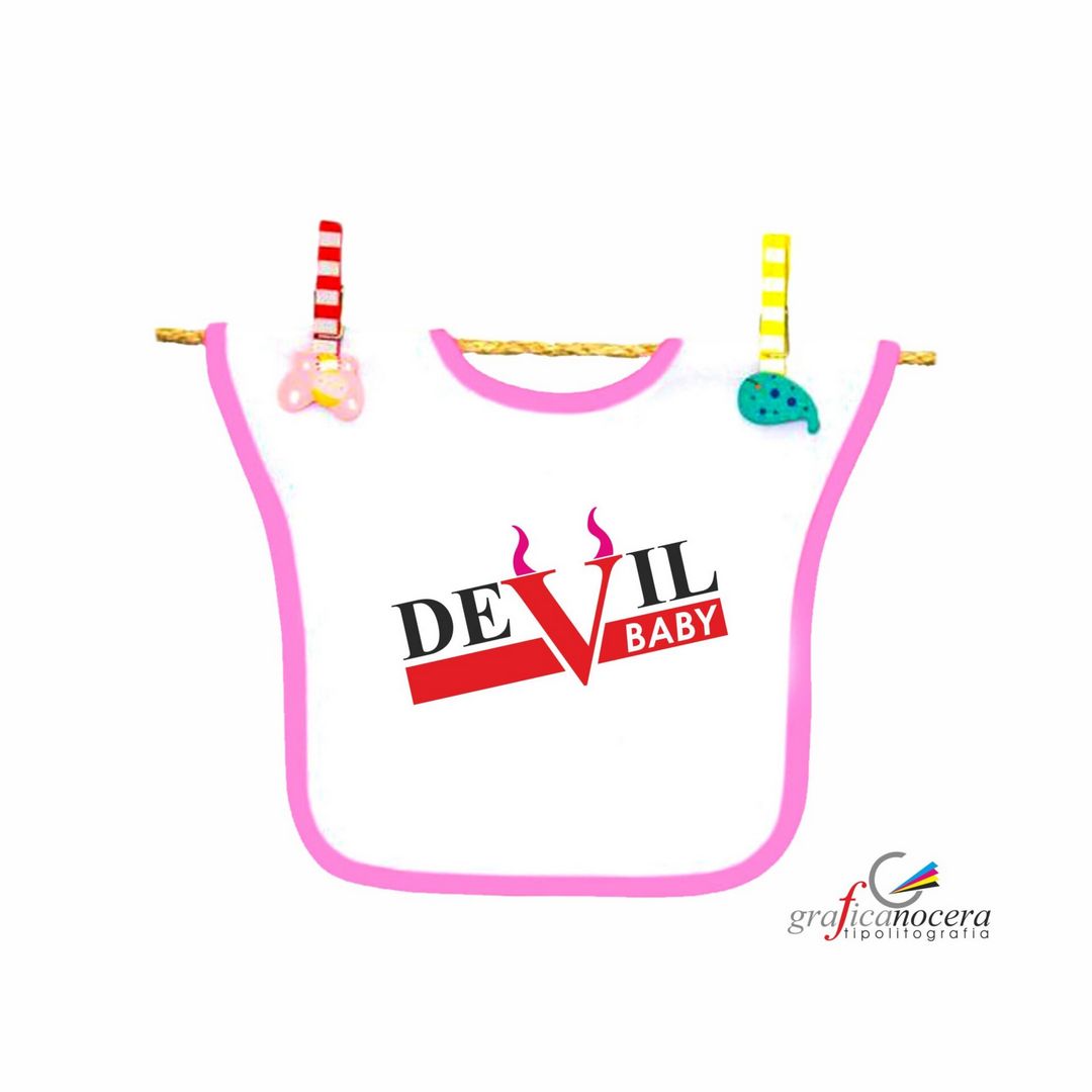 Bavetto HALLOWEEN Devil Baby maschio o femmina streghe zucca alta qualità lavabile regalo