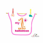 Bavetto Primo HALLOWEEN Scherzetto o Dolcetto maschio o femmina streghe zucca alta qualità lavabile regalo