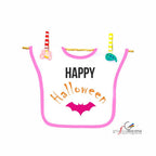 Bavetto Happy HALLOWEEN Scherzetto o Dolcetto maschio o femmina streghe zucca alta qualità lavabile regalo