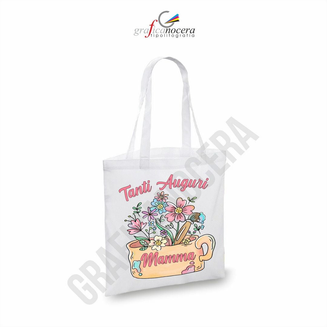 Borsa BAG Festa della Mamma Tanti Auguri shopper spesa idea regalo